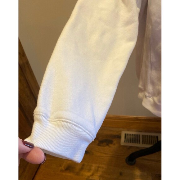 Izod Sweatshirt size Large Color Cream Inset Sides EUC Soft Versatile Casual - Picture 7 of 10